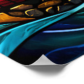 Glass-Leuchtturm bei Sonnenaufgang Poster (Ecke)