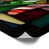 Glass-Leuchtturm bei Sonnenuntergang Poster (Ecke)