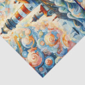 Glass Lighthouse Decoupage Seidenpapier (Detail)