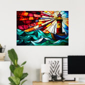Glass Lighthouse Poster (Heimbüro)