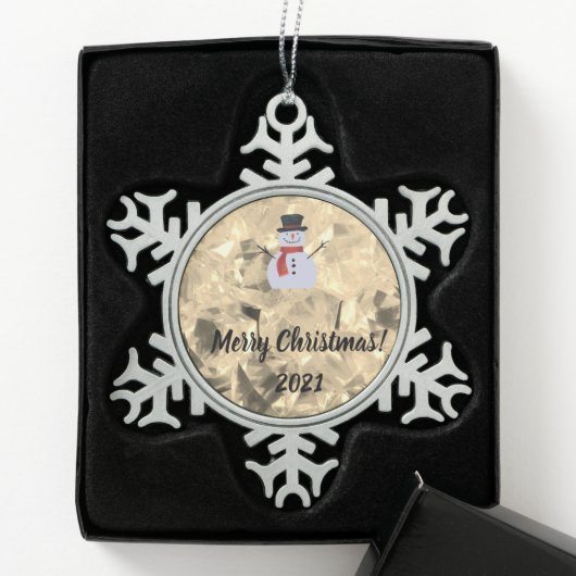 Glass Look Design Snowflake Gerahmte Ornament (Box)