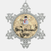 Glass Look Design Snowflake Gerahmte Ornament (Vorderseite)