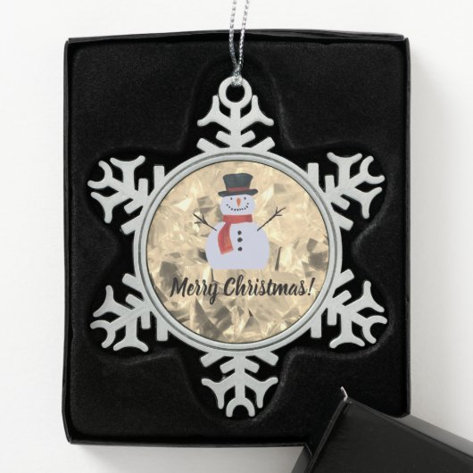 Glass Look Design Snowflake Gerahmte Ornament (Box)