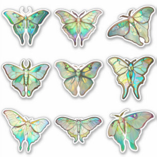Glass Luna Moths Aufkleber