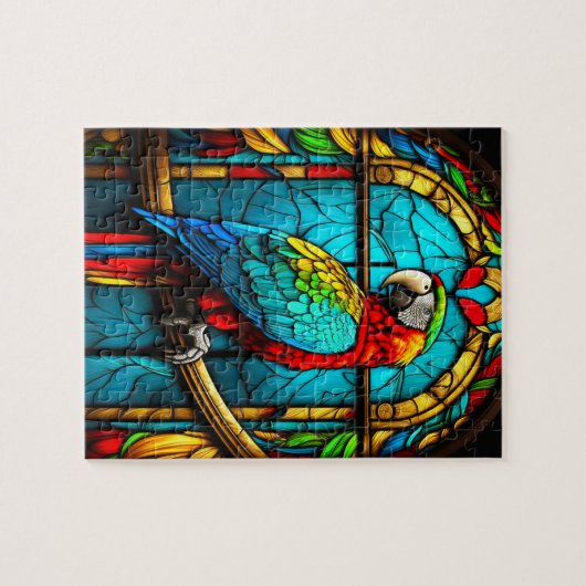 Glass Macaw Puzzle (Horizontal)