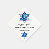 Glass Magen David (Personalisiert) Serviette (Ecke)