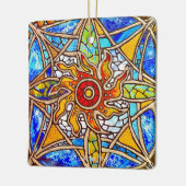 Glass Mandala 40-27 von Julie Ann Stricklin gestei Keramikornament (Links)