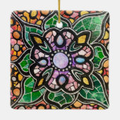 Glass Mandala 40-27 von Julie Ann Stricklin gestei Keramikornament (Rückseite)