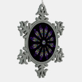 Glass Mandala Pewter Snowflake Ornament (Links)