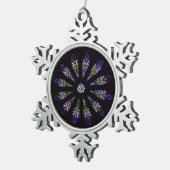 Glass Mandala Pewter Snowflake Ornament (Rechts)