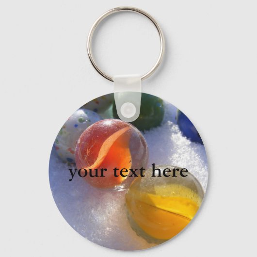 Glass Marbles Keyring Schlüsselanhänger (Vorderseite)