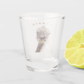 Glass mit feinem Strauß - Eigener Text Schnapsglas (Rückseite)