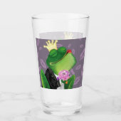 Glass mit Froschprinz - Kiss Glas (Vorderseite)
