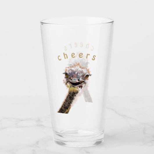 Glass mit spielerischem Strauß - Lärm Glas (Vorderseite)