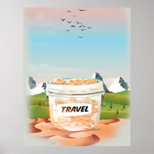 Glass Money Travel Jar Poster