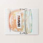 Glass Money Travel Jar Puzzle (Horizontal)