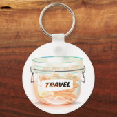 Glass Money Travel Jar Schlüsselanhänger (Vorderseite)
