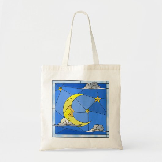 Glass Moon, Stars und Wolken Tote Tasche (Vorne)