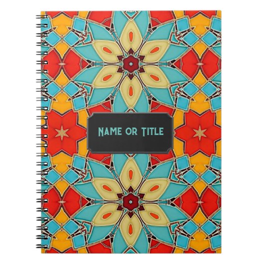 Glass Mosaic - fröhlicher Folk Art Look - Ihr Tite Notizblock (Vorderseite)