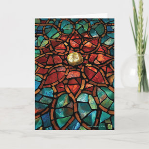 Glass Mosaic Happy Holidays Card Feiertagskarte