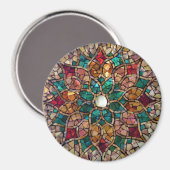 Glass Mosaic Magnet "Autumn Star" (Vorderseite/Rückseite)