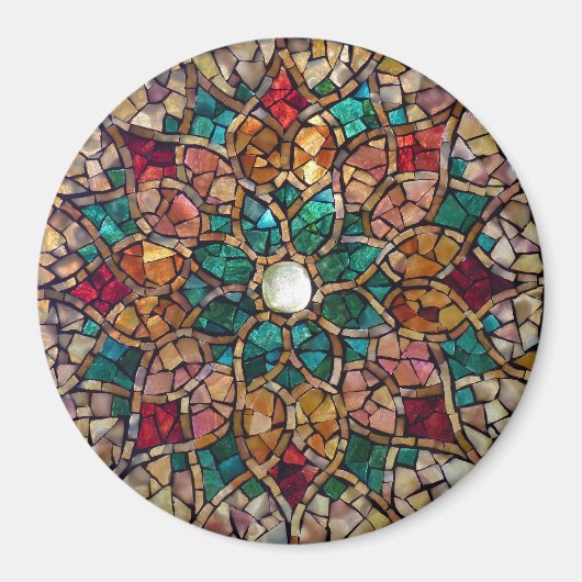Glass Mosaic Magnet "Autumn Star" (Vorne)