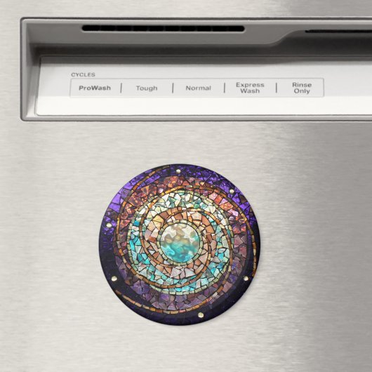 Glass Mosaic Magnet "Water Planet" (In Situ (Geschirrspüler))