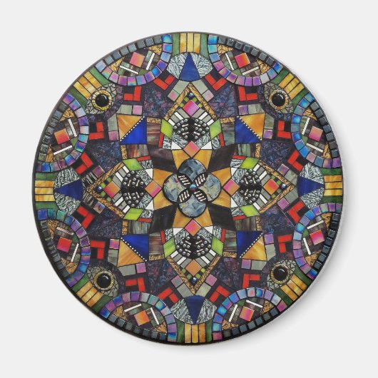Glass Mosaic Mandala Magnet (Vorne)