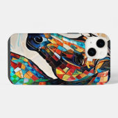 Glass-Mosaikpferd aus Multicolor 15 iPhone Hülle (Rückseite (Horizontal))