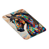 Glass-Mosaikpferd aus Multicolor 15 Magnet (Rechte Seite)