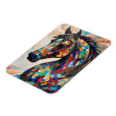 Glass-Mosaikpferd aus Multicolor 15 Magnet (Linke Seite)