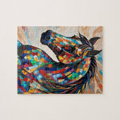 Glass-Mosaikpferd aus Multicolor 15 Puzzle (Horizontal)