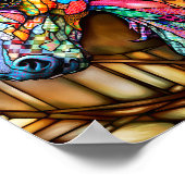 Glass-Mosaikpferd im Multicolor 14 Poster (Ecke)