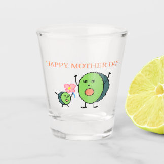 Glass mother's day schnapsglas
