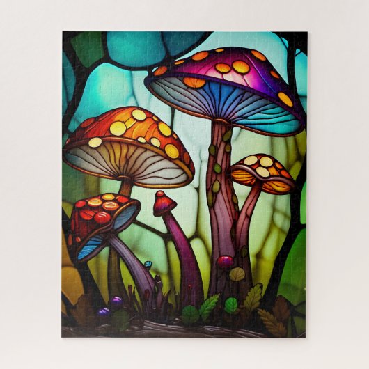 Glass Mushrooms, Fantasy Art Puzzle (Vertikal)