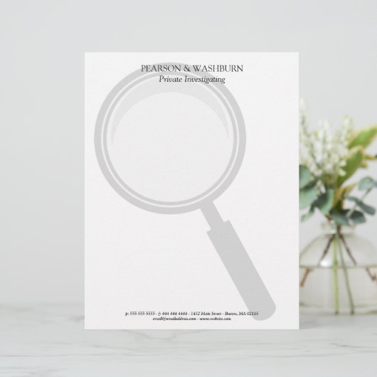 Glass - Name und Kontakt Briefkopf (Stehend Vorderseite)