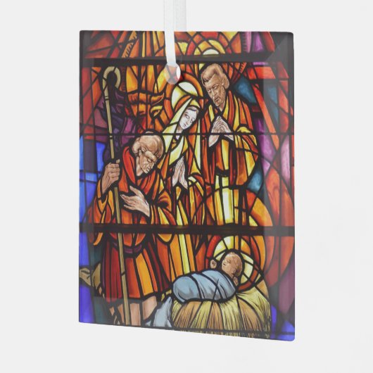 Glass Nativity Image Baby Jesus Ornament Aus Glas (Vorderseite links)