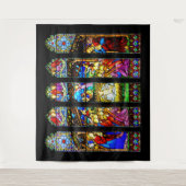 Glass Nativity Scene Weihnachten Wandteppich (Vorderseite)