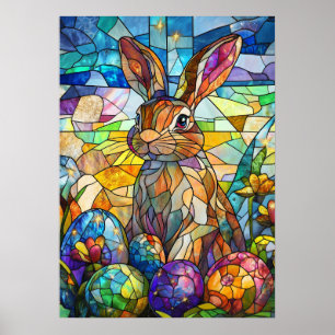 Glass Oaster Bunny Church Poster