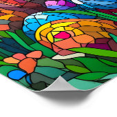 Glass Oaster Bunny Jesus Poster (Ecke)