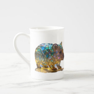 Glass Opalized Australian Wombat Porzellantasse