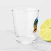 Glass Opalized Australian Wombat Schnapsglas (Links)