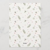 Glass Ornament Baby Shower Invitation Winter Theme Einladung (Rückseite)