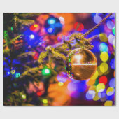 Glass Ornament Ball, fröhliche Lichter Geschenkpapier (Flach)