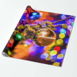 Glass Ornament Ball, fröhliche Lichter Geschenkpapier