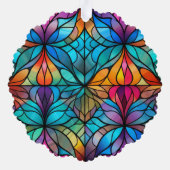 Glass-Ornament Weihnachtskuchen Ornament Karte (Rückseite)