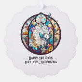 Glass-Ornament Weihnachtskuchen Ornament Karte (Vorderseite)