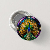 Glass Peacock Button (Vorne & Hinten)