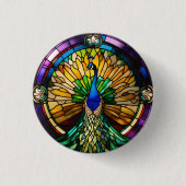 Glass Peacock Button (Vorderseite)