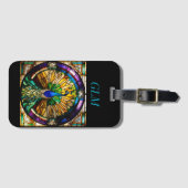 Glass Peacock Gepäckanhänger (Vorderseite (Horizontal))